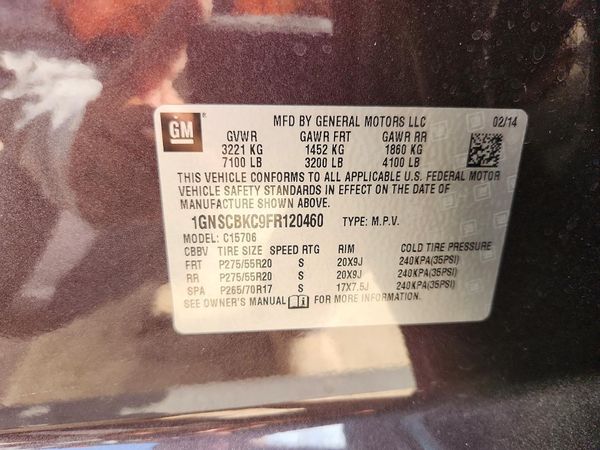 2015 CHEVROLET TAHOE LT