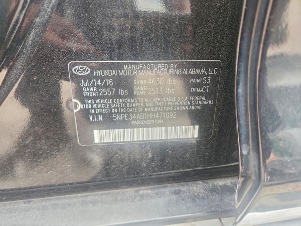 2017 HYUNDAI SONATA