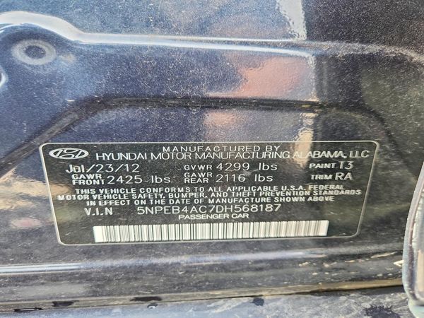 2013 HYUNDAI SONATA GLS/ GLS Popular