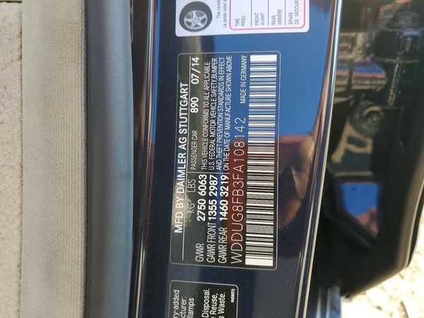 2015 MERCEDES-BENZ S S550