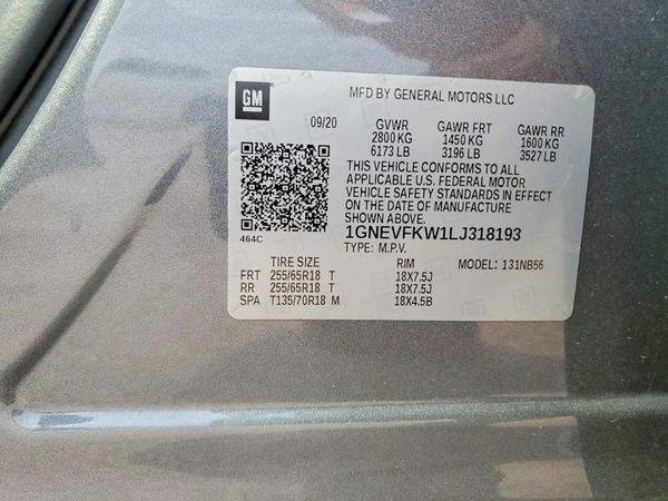 2020 CHEVROLET TRAVERSE LS