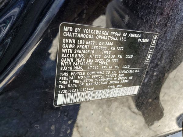 2020 VOLKSWAGEN ATLAS SE