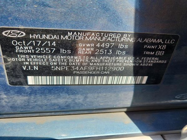 2015 HYUNDAI SONATA