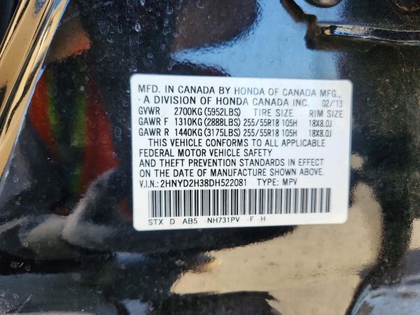 2013 ACURA MDX Tech