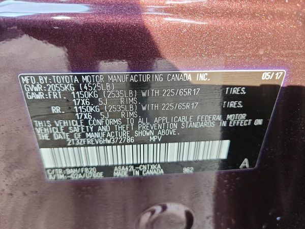 2017 TOYOTA RAV4 LE