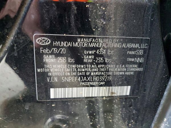 2020 HYUNDAI SONATA