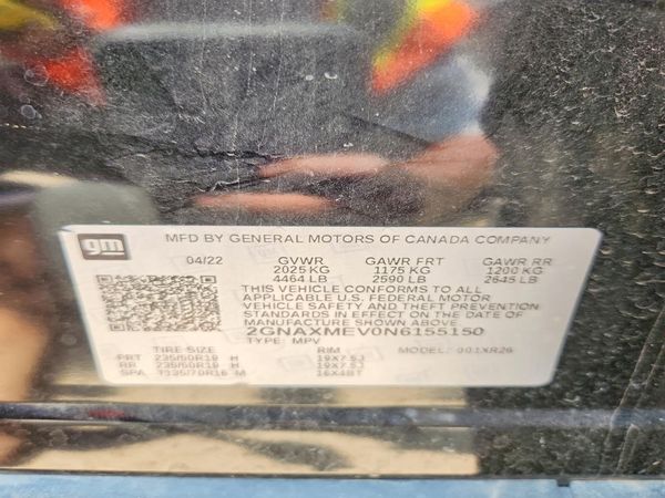 2022 CHEVROLET EQUINOX RS (3LT)