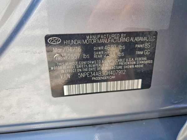 2016 HYUNDAI SONATA