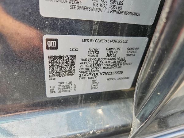 2022 CHEVROLET SILVERADO LT — VINS