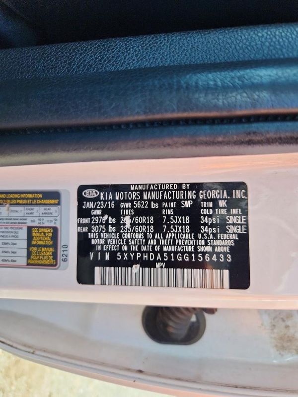 2016 KIA SORENTO EX