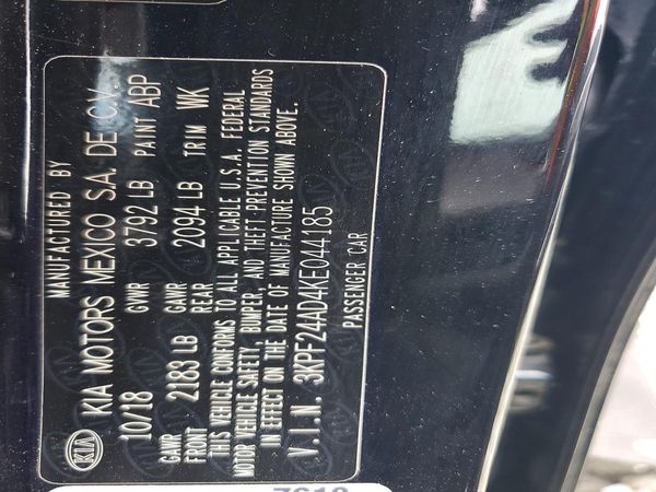 2019 KIA FORTE FE/LX/LXS