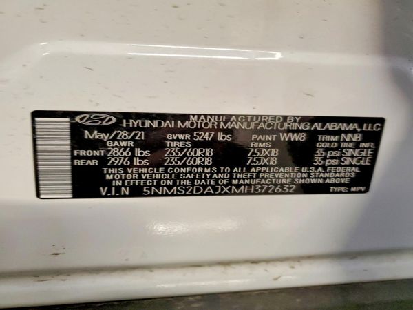 2021 HYUNDAI SANTA FE SEL