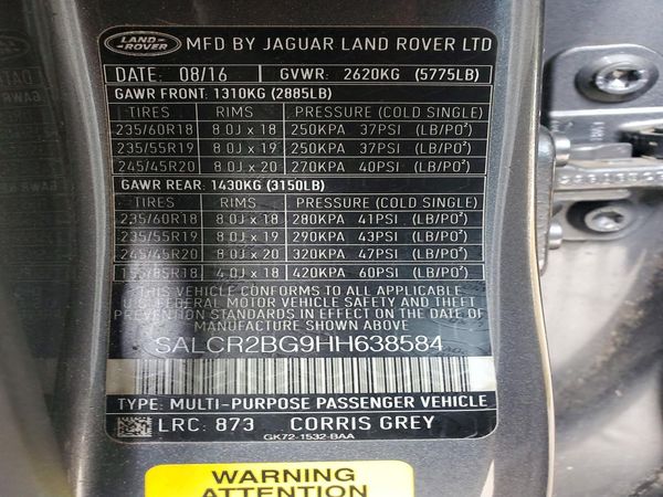 2017 LAND ROVER DISCOVERY SPORT HSE