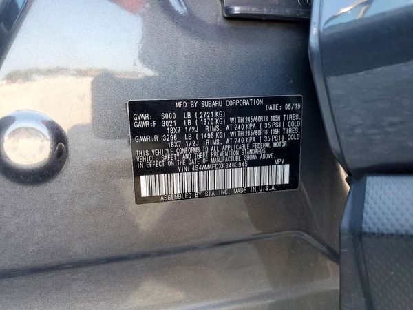 2019 SUBARU ASCENT Premium 7+ES+KA