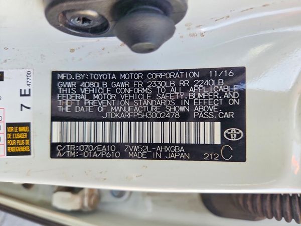 2017 TOYOTA PRIUS Three/Four/Four Adv