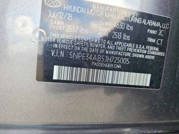 2018 HYUNDAI SONATA
