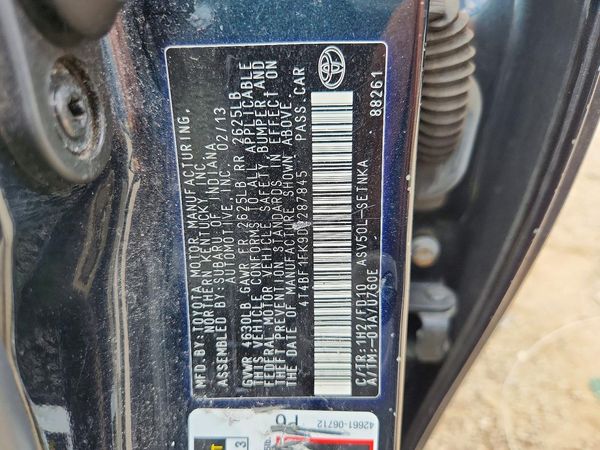2013 TOYOTA CAMRY