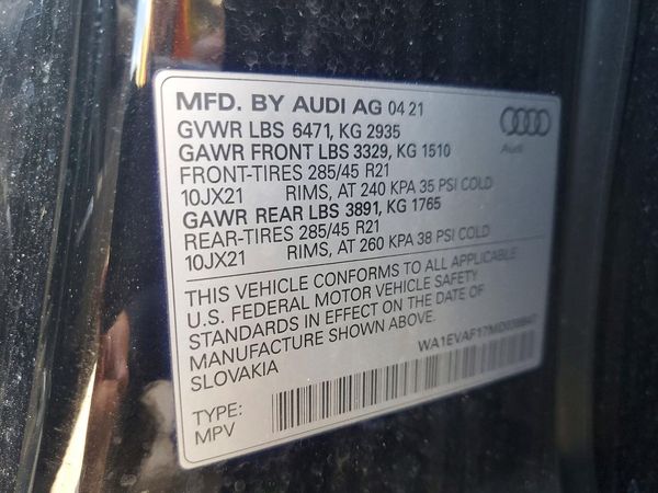 2021 AUDI Q8