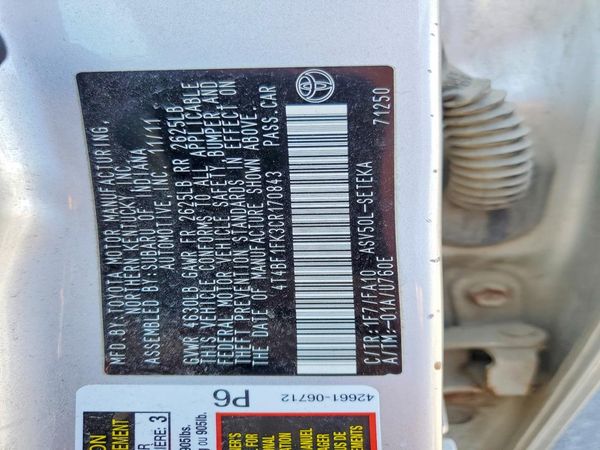 2012 TOYOTA CAMRY