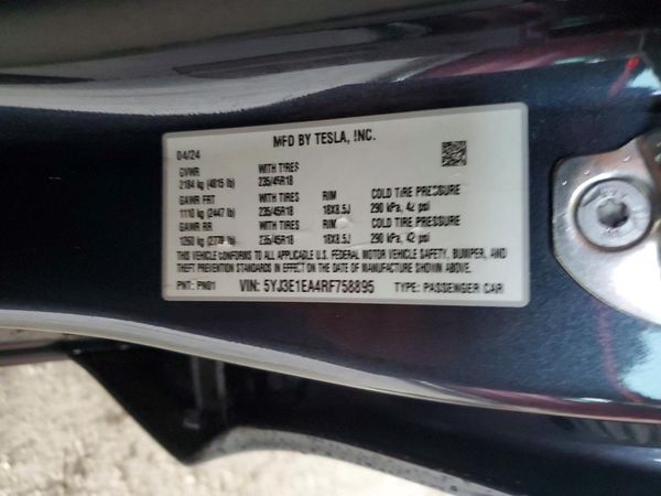 2024 TESLA MODEL 3