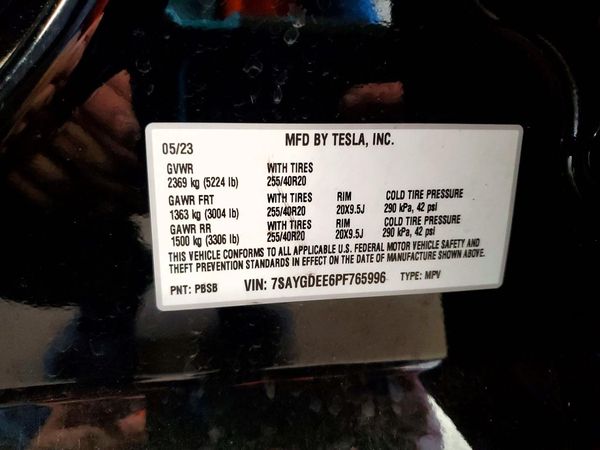 2023 TESLA MODEL Y