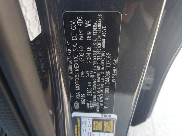 2019 KIA FORTE FE/LX/LXS