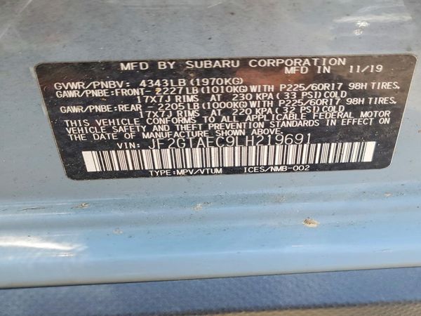2020 SUBARU CROSSTREK Premium+ES+BSD