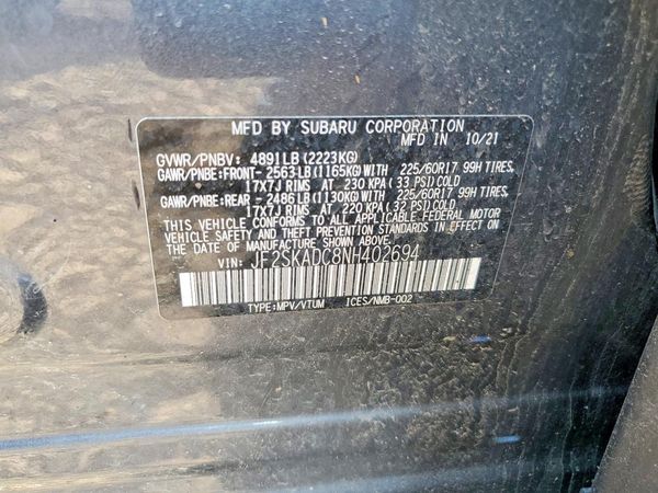 2022 SUBARU FORESTER Premium