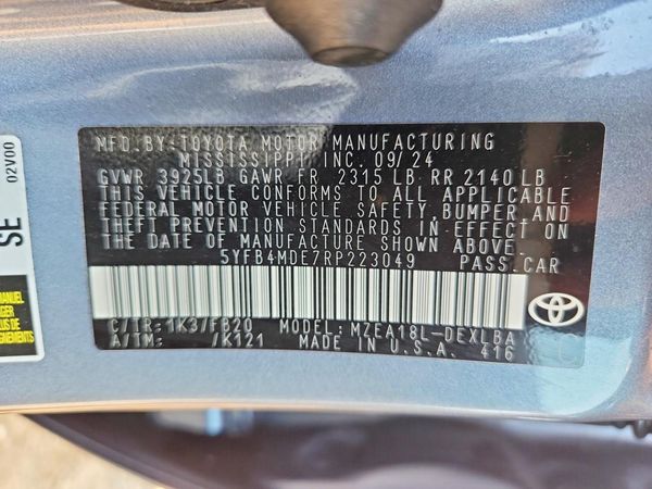 2024 TOYOTA COROLLA