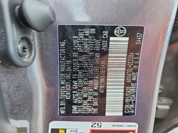 2018 TOYOTA CAMRY L/LE/SE/XLE