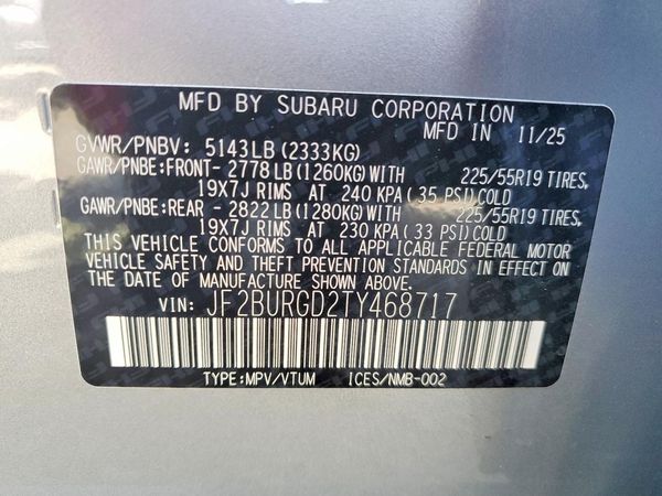 2026 SUBARU OUTBACK Limited