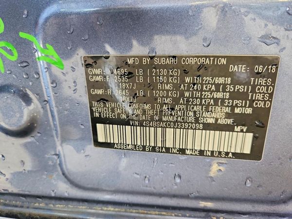 2018 SUBARU OUTBACK Limited+M/R