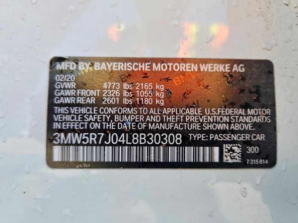 2020 BMW 330XI xDrive NA