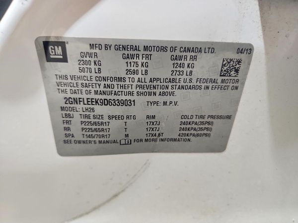 2013 CHEVROLET EQUINOX 1LT