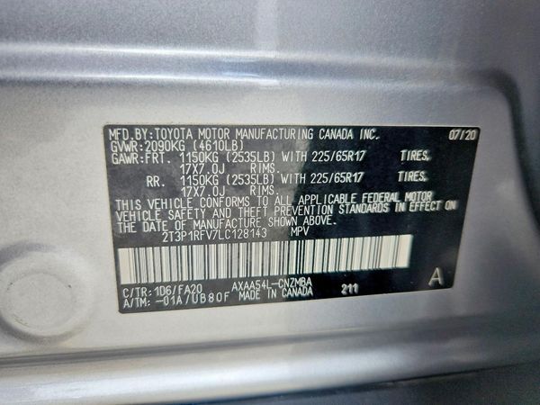 2020 TOYOTA RAV4 XLE