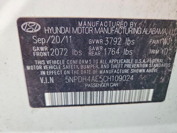 2012 HYUNDAI ELANTRA GLS(Middle grade)