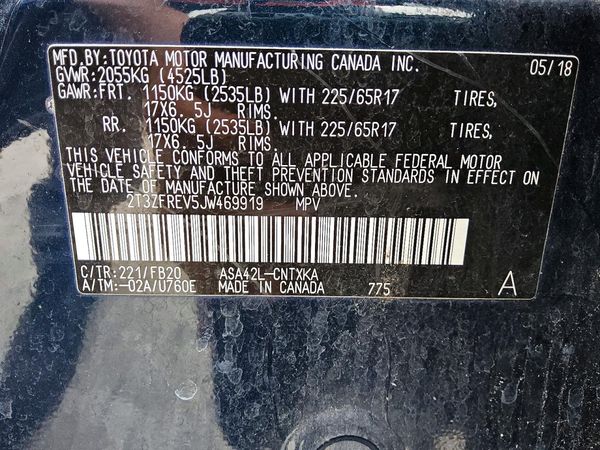 2018 TOYOTA RAV4 LE