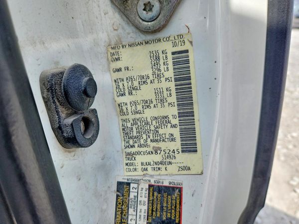 2019 NISSAN FRONTIER