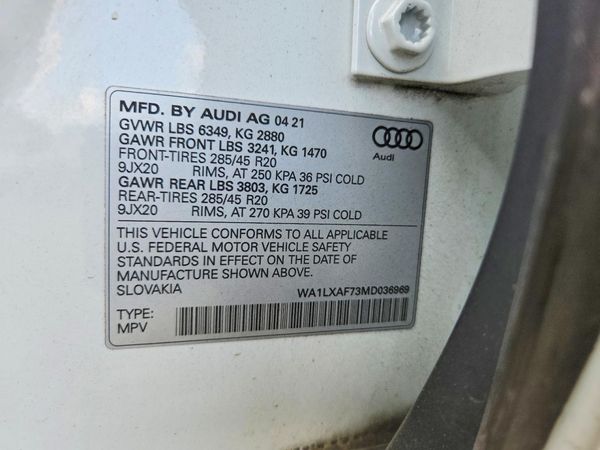 2021 AUDI Q7 quattro Premium Plus