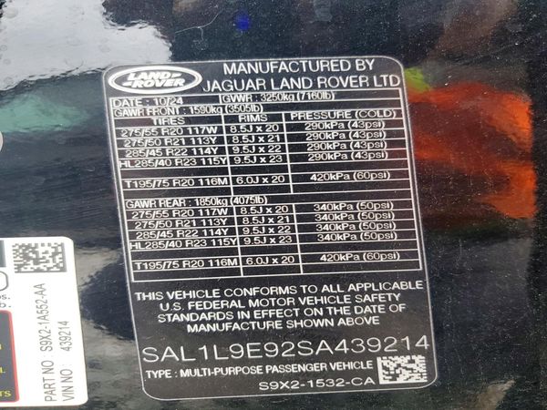 2025 LAND ROVER RANGE ROVER SPORT P530 Dynamic SE