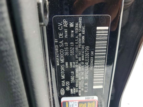 2020 KIA RIO LX, S