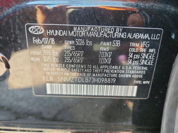 2018 HYUNDAI SANTA FE Sport Base