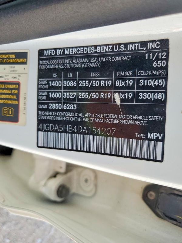 2013 MERCEDES-BENZ ML ML350 4-MATIC