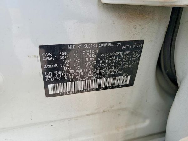 2019 SUBARU ASCENT Premium 8+ES