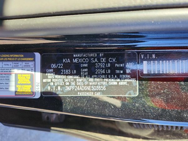 2022 KIA FORTE