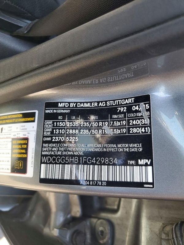 2015 MERCEDES-BENZ GLK GLK350