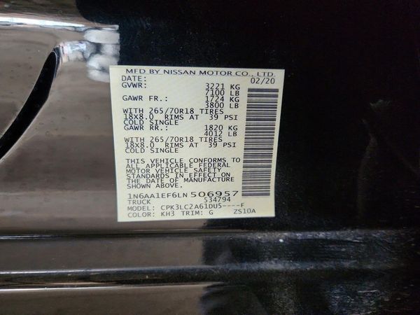 2020 NISSAN TITAN