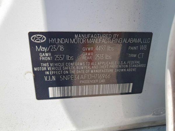 2018 HYUNDAI SONATA