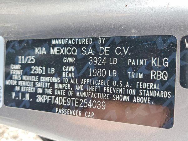 2026 KIA K4 LX, LXS