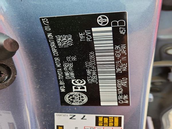 2023 TOYOTA COROLLA L, LE, SE, XLE — VINS